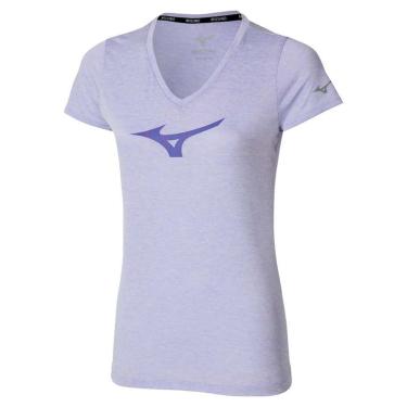 Imagem de Camiseta de Corrida Mizuno Core Runbird Feminina G Azul-Feminino