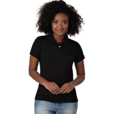 Imagem de Camisa Gola Polo Piquet Feminina Lisa-Feminino