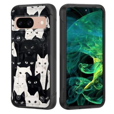 Imagem de wiaekosef Capa para Pixel 8, capa protetora resistente à prova de choque de policarbonato rígido de camada dupla e silicone macio à prova de choque para Google Pixel 8 de 6,2 polegadas, estampa fofa e