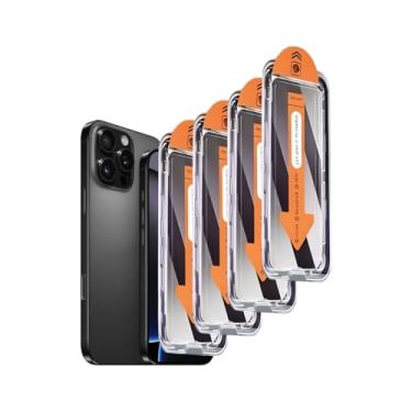 Imagem de Pacote com 4 protetores de tela de privacidade fosco para iPhone 11promax XS max remoção automática de poeira, sem bolhas, filme de vidro temperado anti-espião, fácil instalação