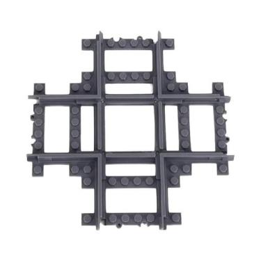 Imagem de Trilhos De Trem Retos E Curvos, Blocos De Montar De Estação De Trem Da