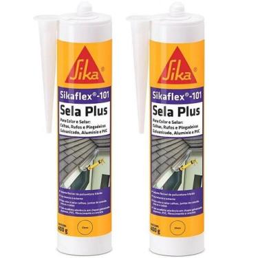 Imagem de Kit com 2 Selante Sikaflex 101 Sela PLUS 400G Cinza Sika