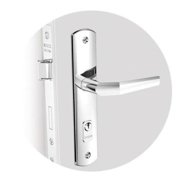 Imagem de Fechadura Popline Externa Espelho Cromado 40mm Soprano