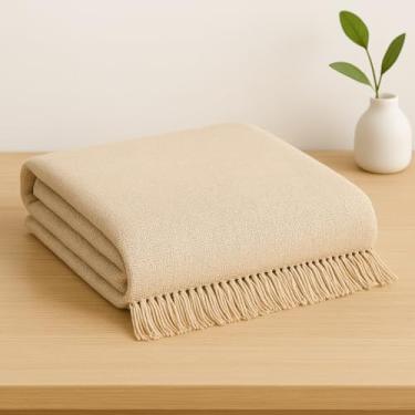 Imagem de Manta Para Sofá Gigante Luxo King 3.0x1.8M Grande 2,40X1,80m Pop 2.10x1.4M Premium De Algodão Capa Decorativa Protetora (KING 3,00x1,80M Branco(Cru))