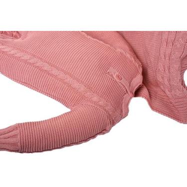 Imagem de Kit 2 Pçs Saída Maternidade Macacão M/L e Manta Trança Tricot Unissex 