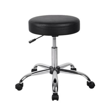 Imagem de Miuxia Cadeira de rodinhas com rodas 181 kg, capacidade ajustável, assento de espuma viscoelástica de 7,6 cm, cadeira silenciosa para salão de tatuagem, spa, pedicure e estúdio de maquiagem (base