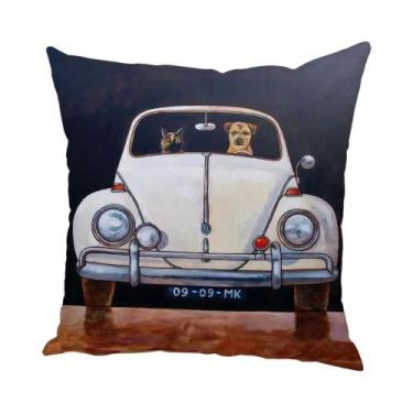 Imagem de Capa De Almofada Colorida Com Estampa De Cachorro De Desenho Animado P