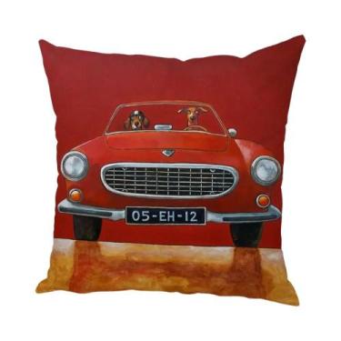 Imagem de Capa De Almofada Colorida Com Estampa De Cachorro De Desenho Animado P