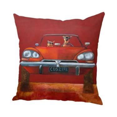 Imagem de Capa De Almofada Colorida Com Estampa De Cachorro De Desenho Animado P