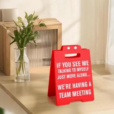 Imagem de Decorações de mesa para decoração de escritório, placas de mesa criativas engraçadas para colega de equipe, chefe, humor engraçado, decoração de escritório como presente de aniversário de Natal