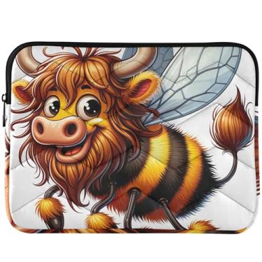 Imagem de Capa protetora para notebook com desenho animado de abelha fofa universal de 13 a 14 polegadas para MacBook Air capa de 13 polegadas