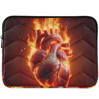 Imagem de Heart on Fire Capa para laptop para MacBook Pro 14 manga acessórios de computador 13-14 polegadas universal