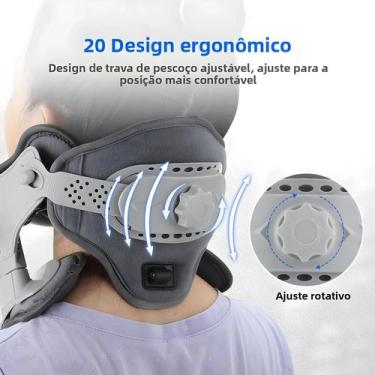 Imagem de Colar De Suporte Para Tração Cervical Ajustável Com Aquecimento Para C