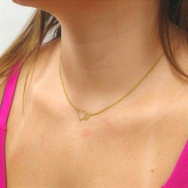 Imagem de Colar Heart Charms em Ouro 18k - Joia Minimalista - no-brand