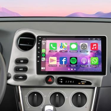 Imagem de Rádio automotivo Android 15 4 + 64 GB para Toyota Matrix 2003-2008 com Carplay sem fio e Android Auto, estéreo automotivo IPS de 9 polegadas com controle de voz, Bluetooth 5.2, GPS, WiFi, FM, DSP EQ
