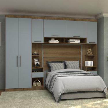 Imagem de Guarda Roupa Dormitório Modulado Paris Casal Queen 1,58 m - Roupeiro L