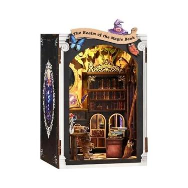 Imagem de Kit De Montagem DIY De Madeira Para Canto De Livros Infantil, Casinhas