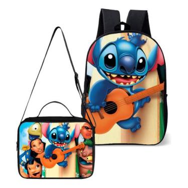 Imagem de Mochila e Lancheira Termica Escolar Infantil Estampa Lilo Ohana Lançam