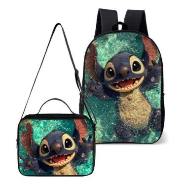 Imagem de Mochila e Lancheira Termica Escolar Infantil Estampa Lilo Ohana Lançam