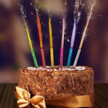 Imagem de Vela de Aniversário 3 Cores Vulcão Efeito Mágico Color - Popper, 3 Cor