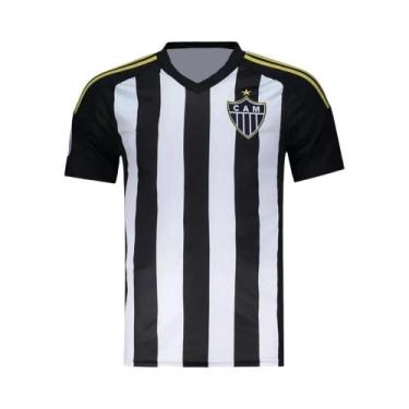Imagem de Camisa De Treino Unissex Atlético Mineiro Heritage Respirável Preto E 