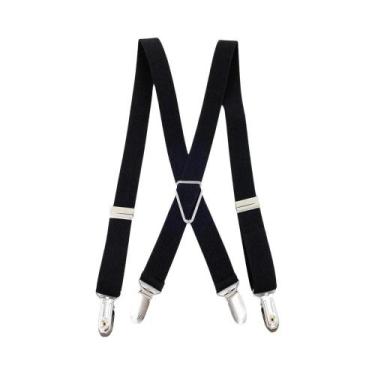 Imagem de Suspensórios Elásticos Ajustáveis Unissex Com Costura Em X, 2,5CM De L