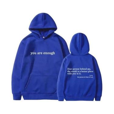 Imagem de Hoodie Retro Unissex Estilo Street Hip Hop, Você É Suficiente, Hoodie 