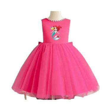 Imagem de Vestido De Tule Com Laço Para Meninas Princesas, Elegante Vestido De D