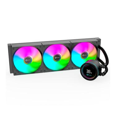 Imagem de Water Cooler Gamer Kalkan Alpha 360 ARGB Com Display Preto