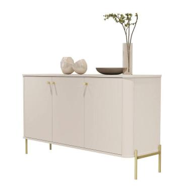 Imagem de Buffet Aparador Tucupi Off White Pe Dourado - Moveis Jb