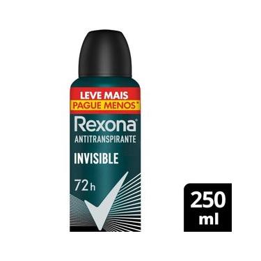 Imagem de Desodorante Antitranspirante Aerossol Rexona Men Invisible 72h 250ml