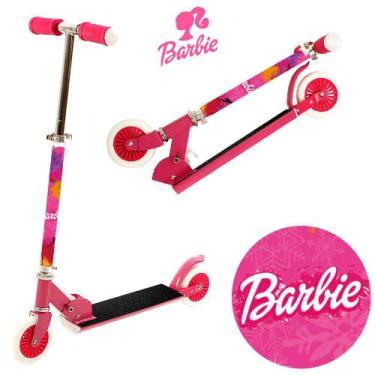 Imagem de Patinete Barbie de 2 Rodas Infantil de Menina Rosa - Toys 2u