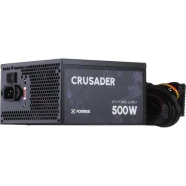 Imagem de Fonte Atx Fortrek Crusader, 500W, Bivolt, Preto