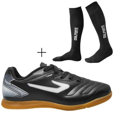 Imagem de Kit Chuteira Futsal Topper Cup VII+ Meião De Futebol Dalponte Profissional