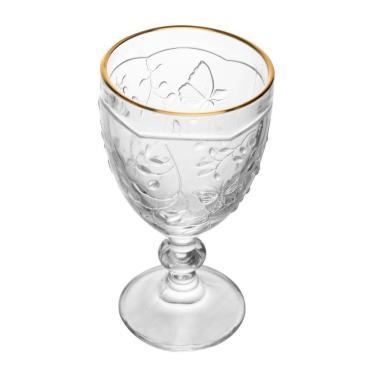 Imagem de Taça de Água New Butterfly com Fio de Ouro 320ml