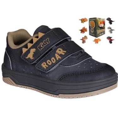 Imagem de Tênis Kidy Happy Preto e Caramelo + Dino Surpresa Coleciona-Masculino