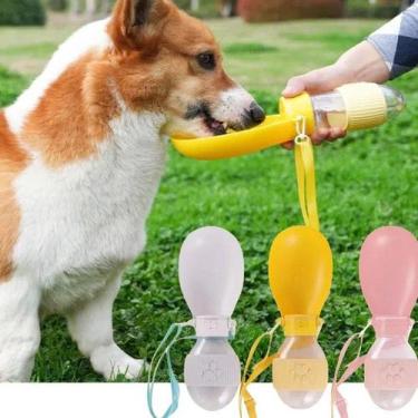 Imagem de Garrafa De Água 2 Em 1 Portátil Para Gatos Cães E Dispensador Multifun