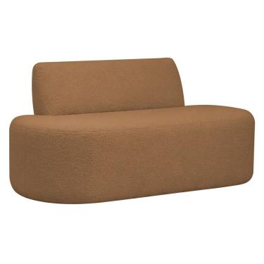 Imagem de Sofá Reto 03 Lugares 180cm Mônaco Bouclé Terracota - Nexta Casa