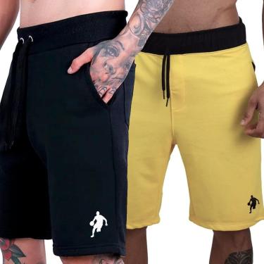 Imagem de Kit 2 Bermudas Shorts Moletom Masculino Dibre Esportivo Plus Size-Masculino