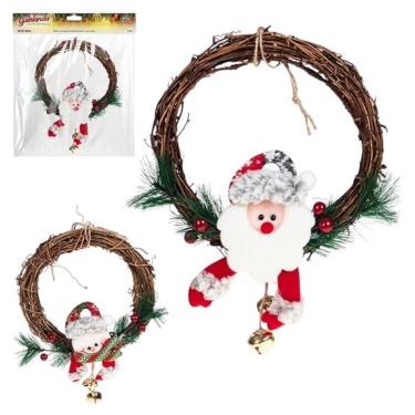 Imagem de Guirlanda Natalina 25cm Decoração Zein Com Boneco Sortido