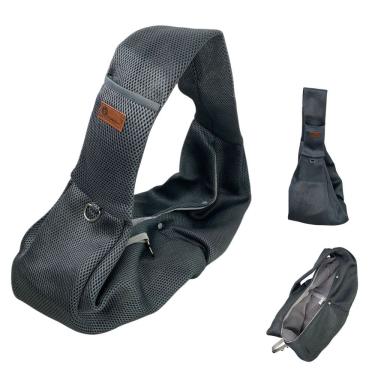 Imagem de Bolsa de Transporte Pet Canguru Cachorro Gato Animal Malha Respiravel Tira de Ombro Tecido Confortavel