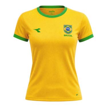 Imagem de Camiseta do Brasil Diadora Campione Feminina-Feminino