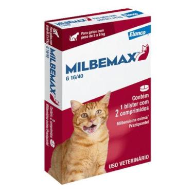Imagem de Vermífugo Milbemax G Gatos de 2kg á 8kg com 2 Comprimidos - ELANCO