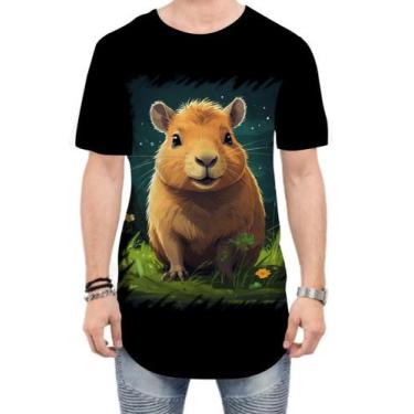 Imagem de Camiseta Longline Capivara do Bem Animalzinho 14 - Kasubeck Store®, G