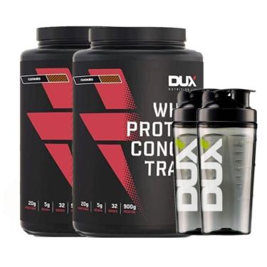 Imagem de Combo 2x Whey Concentrado 900g + Cookies 2x Coqueteleira - Dux-Unissex