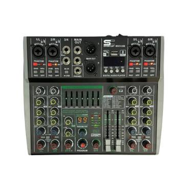 Imagem de Mesa de Som 6 Canais Com Bluetooth, EFX e USB MGC-6 USB - Soundcast