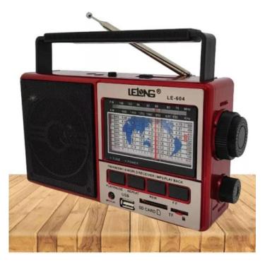 Imagem de Rádio Com Bluetooth Am Fm Retrô Portátil Caixa Som Usb Mp3 Pendriver -