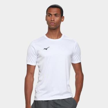 Imagem de Camiseta Mizuno Treino Básica Masculina, Branco, G