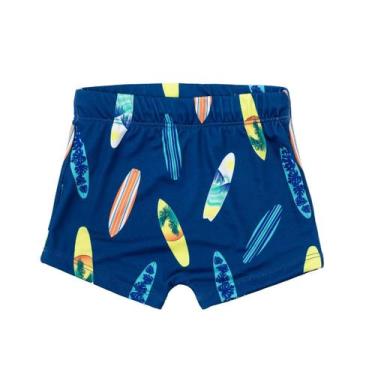 Imagem de Sunga Boxer Estampada Prancha de Surf Cordão Proteção UV50+ - Acho Chi