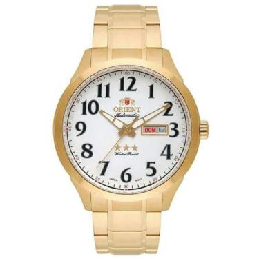 Imagem de Relógio Orient Masculino Dourado Automático - 469GP074F S2KX